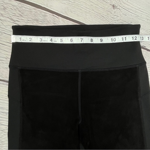 ATHLETA lamb leather suede high rise black leggings, size S - Picture 9 of 12